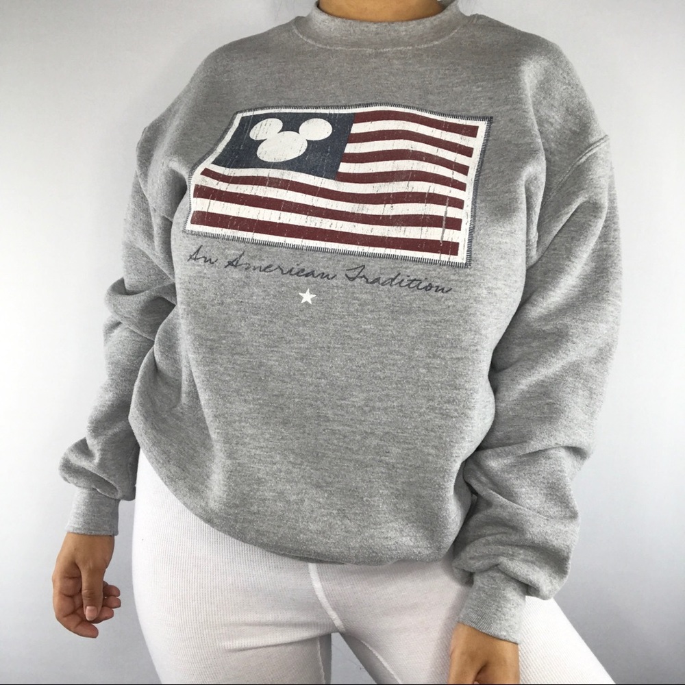 Disney Crewneck. American Flag X Disney’s Mickey